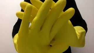 #Rubbergloves #ASMR Mummy Clean Pamper and Revive You with Elbow Grease Yellow Dishwashing Gloves