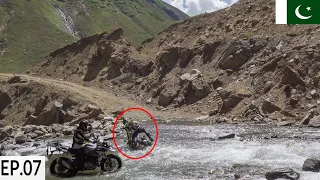 Fell in the River While Crossing Most Dangerous Pass S2. EP07 | Noori Top | Pakistan Motorcycle Tour