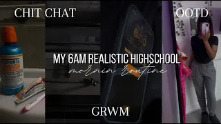 My 6am Realistic High-school Morning Routine | chitchat, grwm, ootd