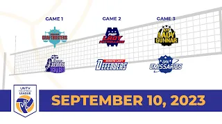 UNTV Volleyball League Elims: Full Game Triple Header, Marikina Sports Center | Sept. 10, 2023