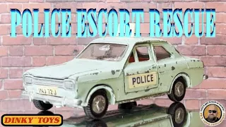 Dinky Toys 270 / 1004 Ford Escort Mk. 1 Panda Police Car Toy Restoration