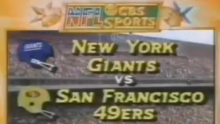 1981 NFC Playoffs Giants(10-7) vs 49ers (13-3) Highlights (CBS Intro)