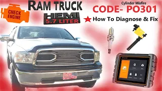 Code PO301 - Cylinder Misfire | How to Diagnose & Fix | Ram Truck Hemi 5.7L