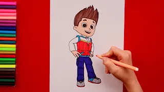 How to draw Ryder - Paw Patrol Characters