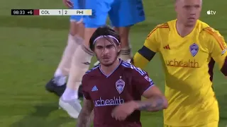 Mass confrontation in Colorado Rapids vs Philadelphia Union leading to straight red cards.