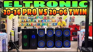 Титаны ELTRONIC! Сравним акустические системы ELTRONIC 20-36 PRO с ELTRONIC 20-06 TWIN BOX