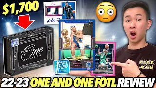 INSANE $1,700 BOXES WITH 2 CARDS?! 😳 2022-23 Panini One and One Basketball FOTL Hobby Box Review x2