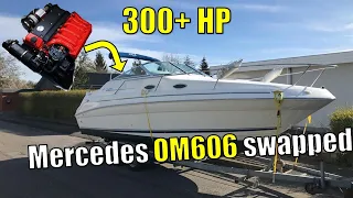 300HP+  MERCEDES OM606 IN A BOAT!