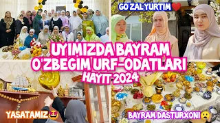 UYIMIZDA BAYRAM😍🥳O'ZBEGIM URF-ODATLARI 🥰