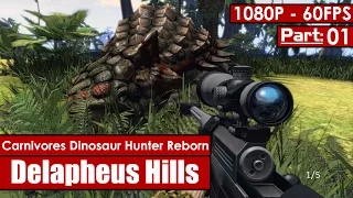 Carnivores Dinosaur Hunter Reborn gameplay PC - Delapheus Hills - Part 1 - Walkthrough 1080p/60fps