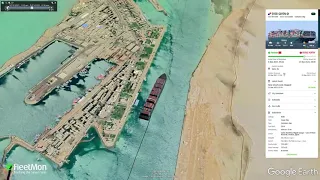 Suez Canal Ever Given Ever Green ship accident simulation 3D