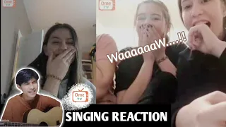 Indonesian Boy Surprises Russian girls with Russian Song ( Singing Reaction ) OmeTv