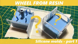 How to make silicone molds for missing wheel 1/24 Mercedes SL500, resin casting part1