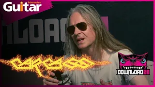 BILL STEER FROM CARCASS TALKS 30 YEARS OF HEARTWORK, LIVE RIG AND MORE AT DOWNLOAD 2023 | INTERVIEW