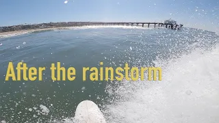 Longboard surf session Manhattan beach (a couple fun rides)