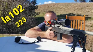 Lithgow la102 chambered in 223 new barrel test with  FACTORY ADI 55GRN and my 55GRN ZMAXX reloads