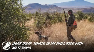 What's in my Upland Hunting Vest - Early Season Final Rise Setup | #finalrise