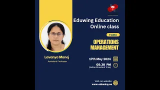 "Operations Management"|Eduwing Education online class.