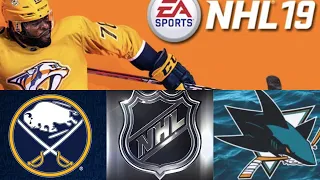 NHL 19 season mode: Buffalo Sabres vs San Jose Sharks (Xbox One HD) [1080p60FPS]