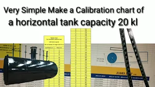 How to calculate of calibration chart for 20 KL horizontal tank in computer.