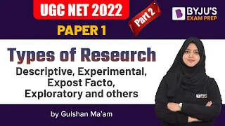 Types Of Research - Descriptive, Experimental, Expost Facto & Exploratory | Paper 1 | Gulshan Mam