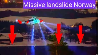 massive landslide sweeps away houses in Norway sparking mass evacuation as disaster is declared