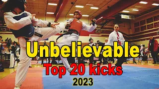 Unbelievable Taekwondo Old school | Top 20 CRAZY KICKS ko highlights 2023