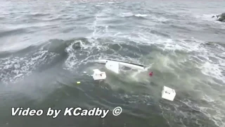 Drone captures capsizing boat, amazing rescue