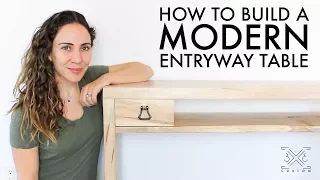Making an Entryway Table // Live-edge shelf // Box Joint // Drawer