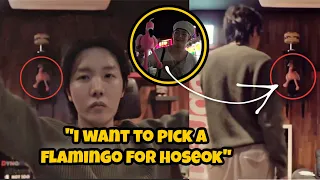 VHOPE : Hobi Still Displays Taehyung's Flamingo In His Studio