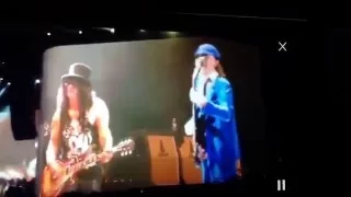 Guns n Roses with Angus Young at Coachella,Axle Rose is the new lead singer for AC/DC via periscope