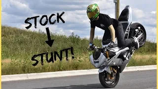 STOCK to STUNT! How to Build FULL Kawasaki 636 Stunt Bike!