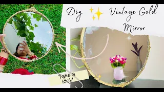 DIY Gold Mirror ✨ (Round Mirror )