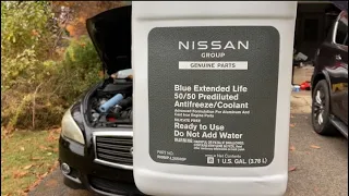 Bleeding Air out of Coolant System. Nissan & Infiniti V8 engines are so EASY to burp