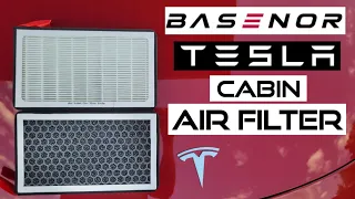 Basenor Cabin Air Filter for Tesla Model Y & Model 3 " Unboxing with installation