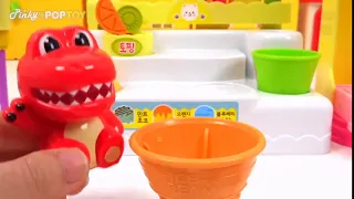 Baby Shark Syrup Ice cream shop play~! Let's make Color Changing Ice cream!   PinkyPopTOY