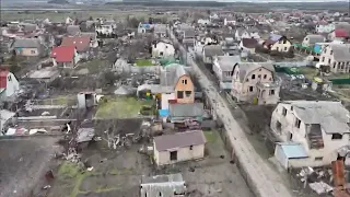 Аэросъемка села Мощун, где произошла одна из ключевых битв с российской Ордой за Киев