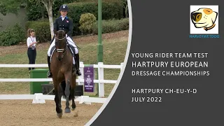 Sophia Ludvigsen + Blue Hors Elliott (DEN) European Championship Young Rider Team Test Hartpury 2022