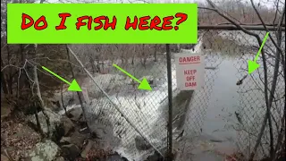 Winter exploration to fish a frozen lake for crappie!