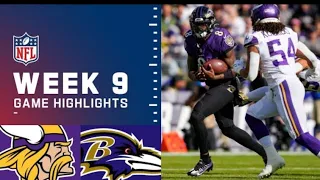 Minnesota Vikings vs Baltimore Ravens week 9 highlights
