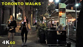 Nightlife Walk in Downtown Toronto (Narrated) on Sept 4, 2020 [4K]