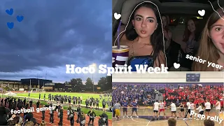 Homecoming Spirit Week: football games, prep rally, senior year, prepping for hoco