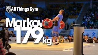 Ivan Markov 179kg Snatch Almaty 2014 World Championships