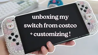 unboxing my OLED nintendo switch + customizing !