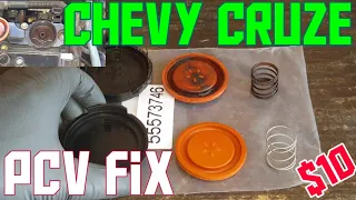 How to fix/replace the pcv in the Chevy Cruze valve cover 2011-2016