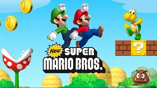 New Super Mario Bros Ds - Full 100% Game Walkthrough Longplay(All Star Coins)