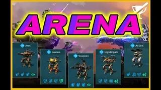 War Robots Ares Ravana Scorpion Nightingale Ao Jun Arena Mode Gameplay