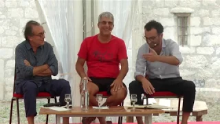 Triple voix avec Alain Guiraudie, Jacques Comets, Stéphane Habib. Banquet du livre