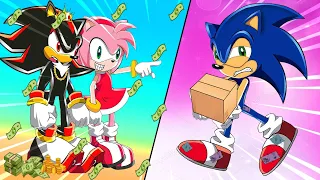 Sonic Movie 2 Animation - No...Poor Sonic and Rich Shadow but Amy love Sonic only