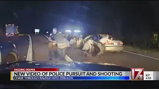 Videos show moments kidnapping suspect, Raleigh officer fire guns after chase
